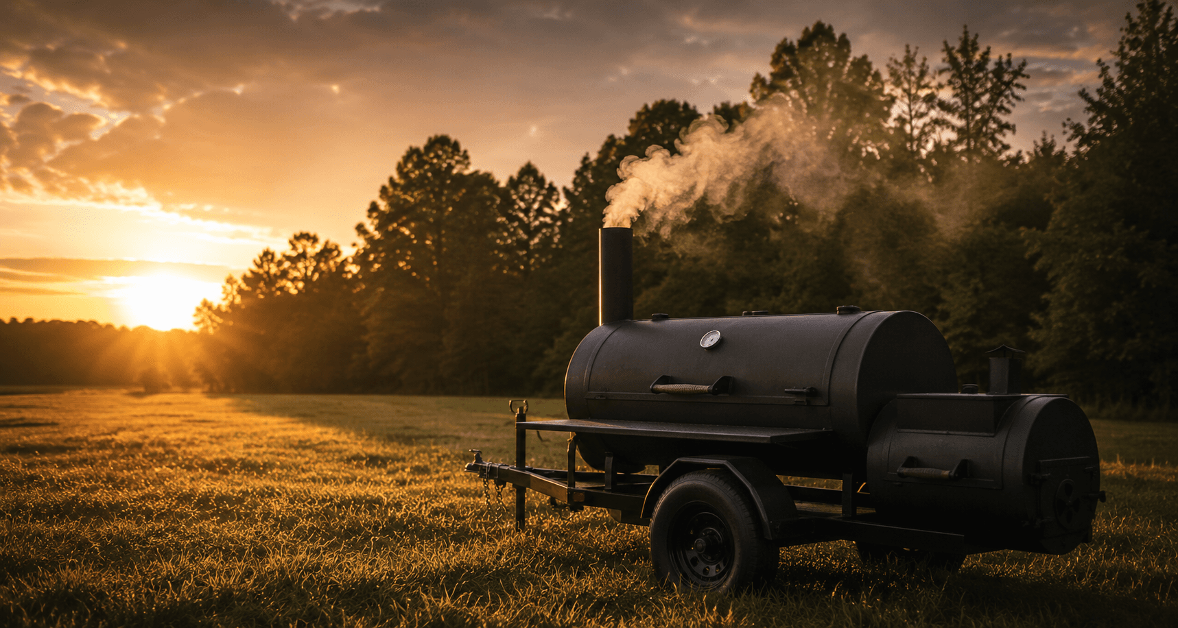 Smoker in a field